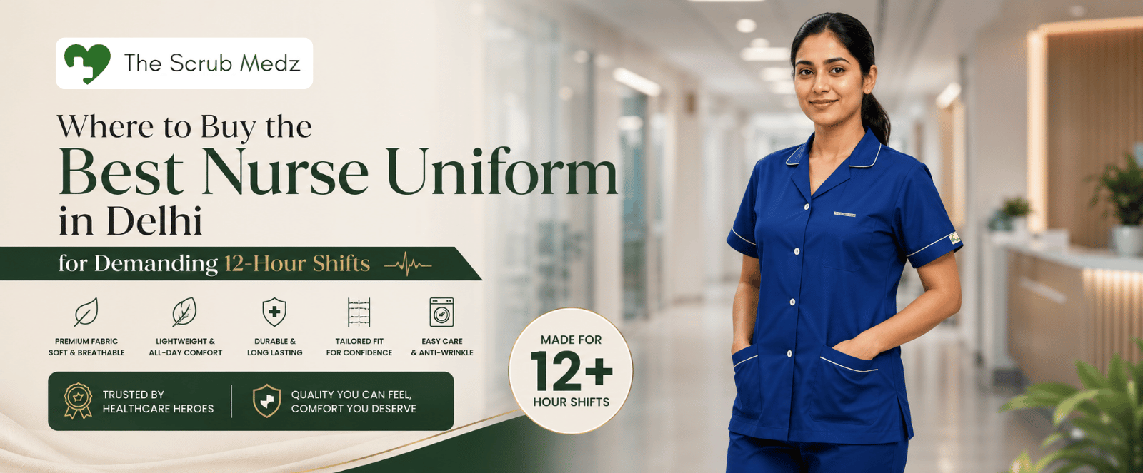 Where to Buy the Best Nurse Uniform in Delhi for Demanding 12-Hour Shifts