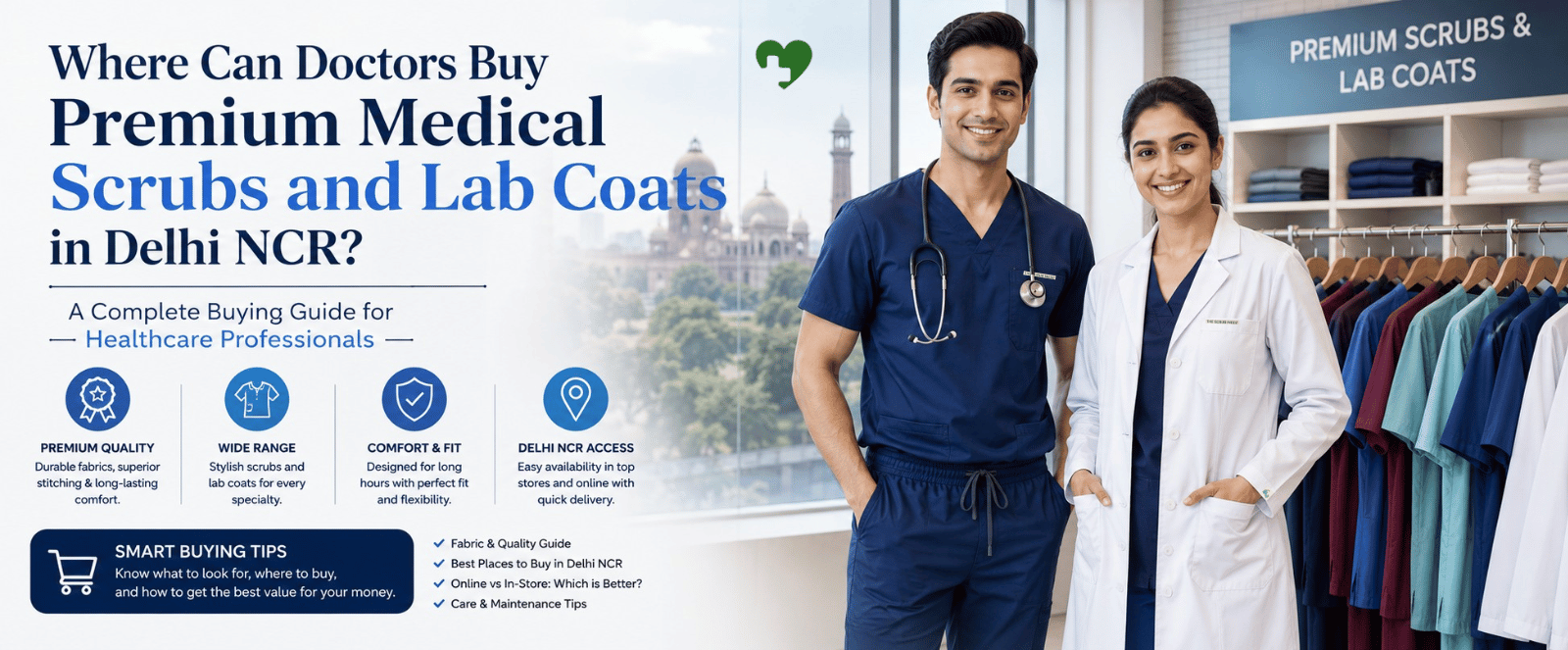 Where Can Doctors Buy Premium Medical Scrubs and Lab Coats in Delhi NCR? A Complete Buying Guide for Healthcare Professionals
