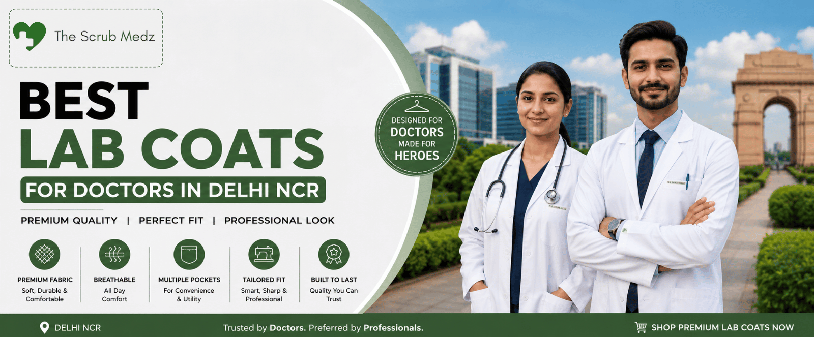 Best Lab Coats for Doctors in Delhi NCR – A Complete Buying Guide for Healthcare Professionals