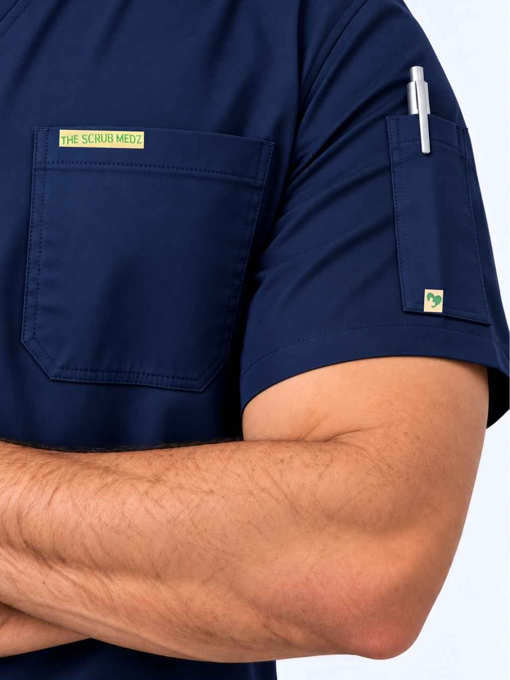 TSM 6 POCKET MANDARIN (NAVY BLUE) MEN SCRUB
