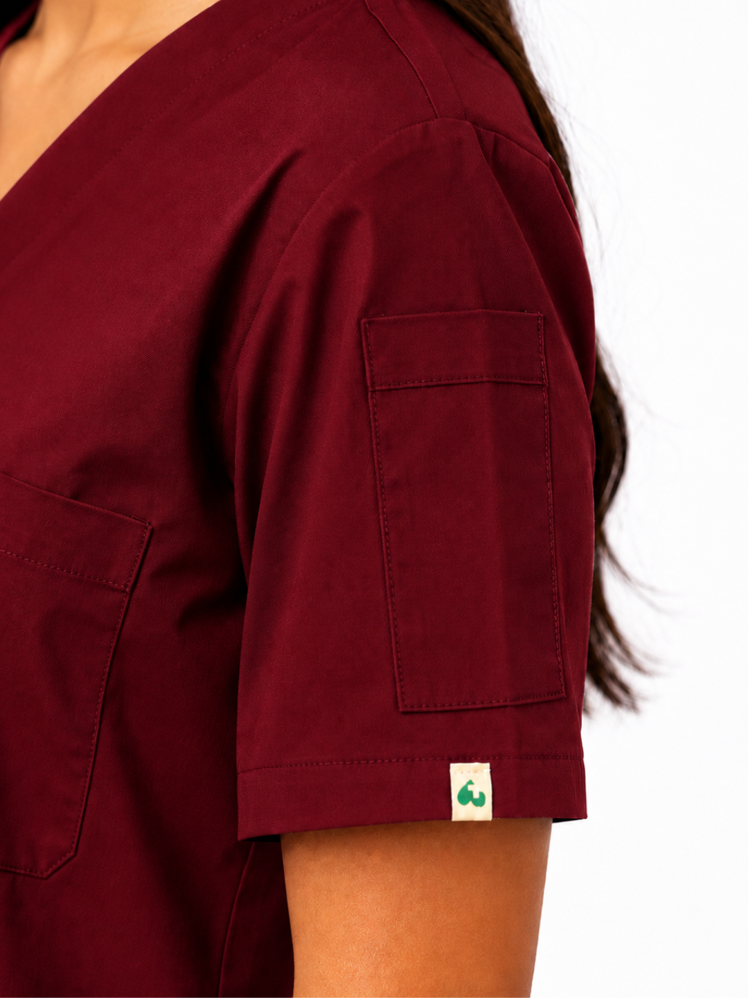 TSM ELITE 6 POCKET V NECK (MAROON) WOMEN SCRUB