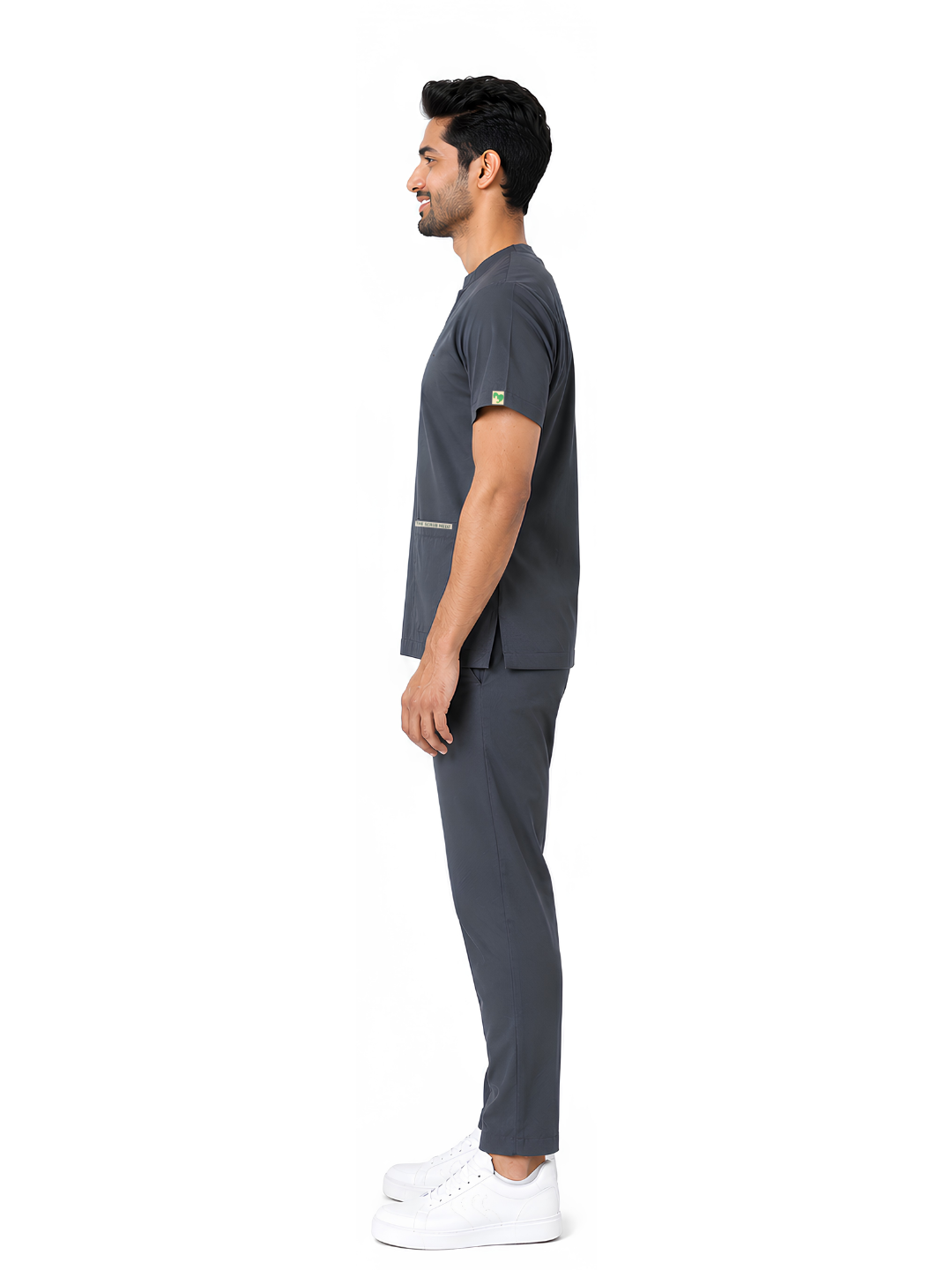 ONYX 4 POCKET MANDARIN MEN (GREY) SCRUB