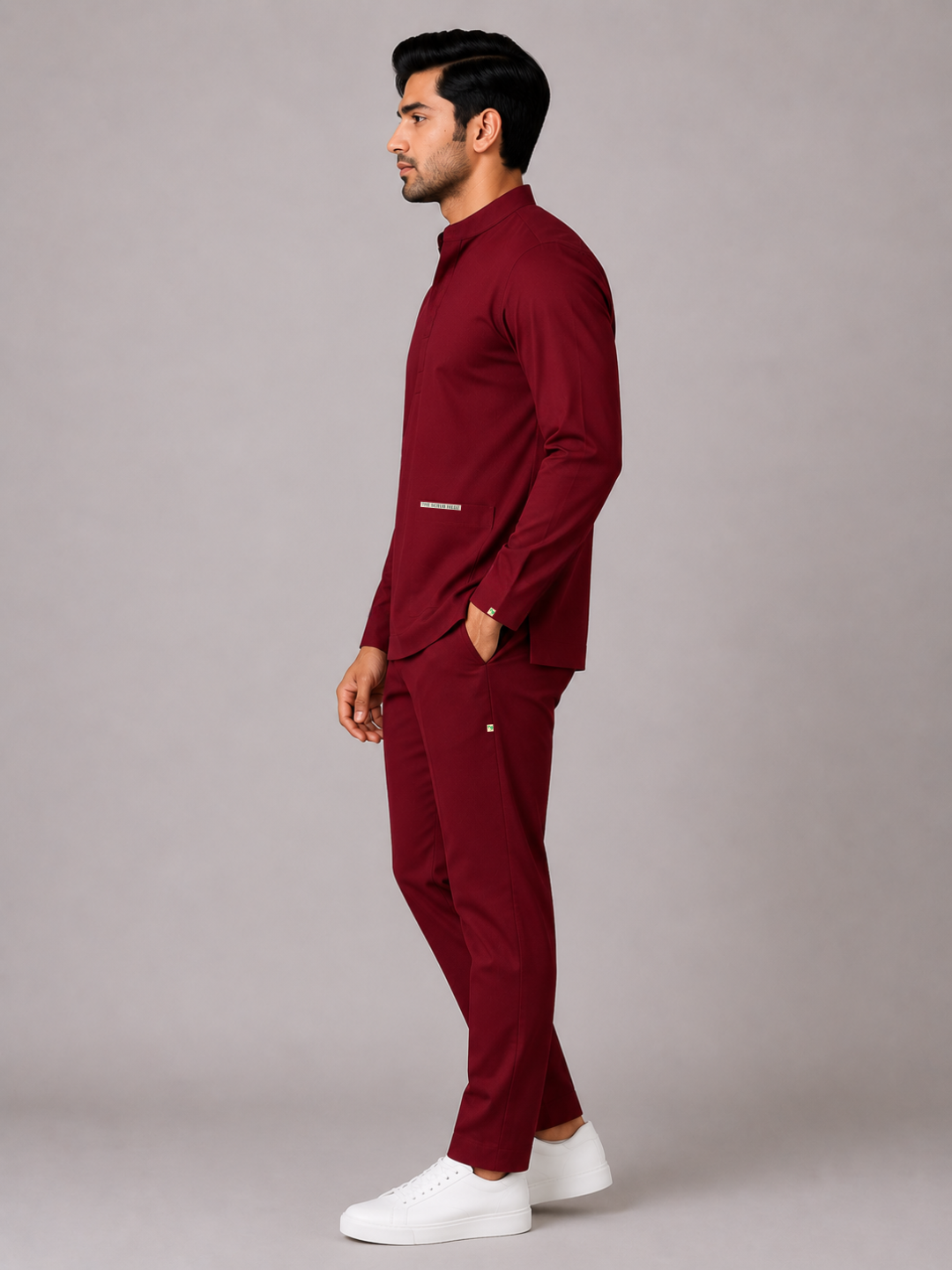 ELITE 6 POCKET MANDARIN (MAROON) MEN