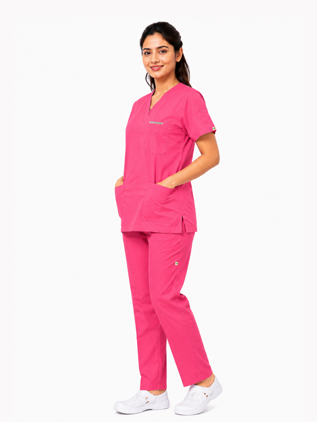 TSM ELITE 6 POCKET V NECK (PINK) WOMEN SCRUB