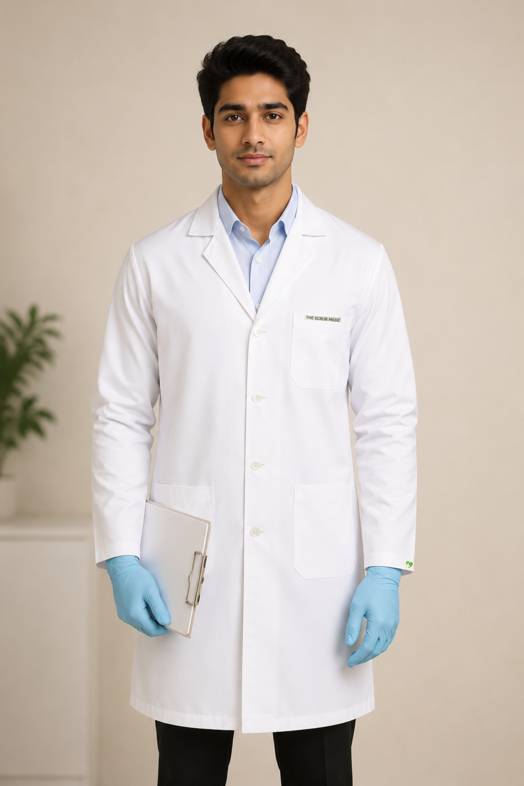 WHITE FULL SLEEVE LAB COAT FOR MEN