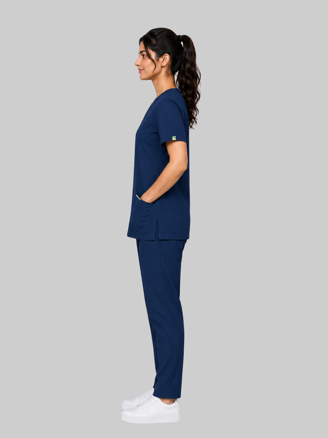 ONYX 4 POCKET V NECK WOMEN (NAVY BLUE) SCRUB