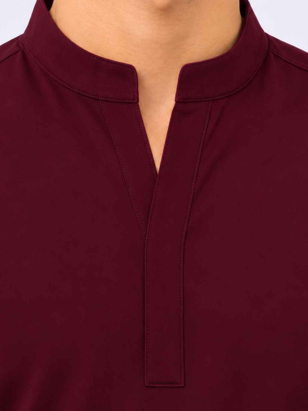 TSM 6 POCKET MANDARIN (MAROON) MEN SCRUB