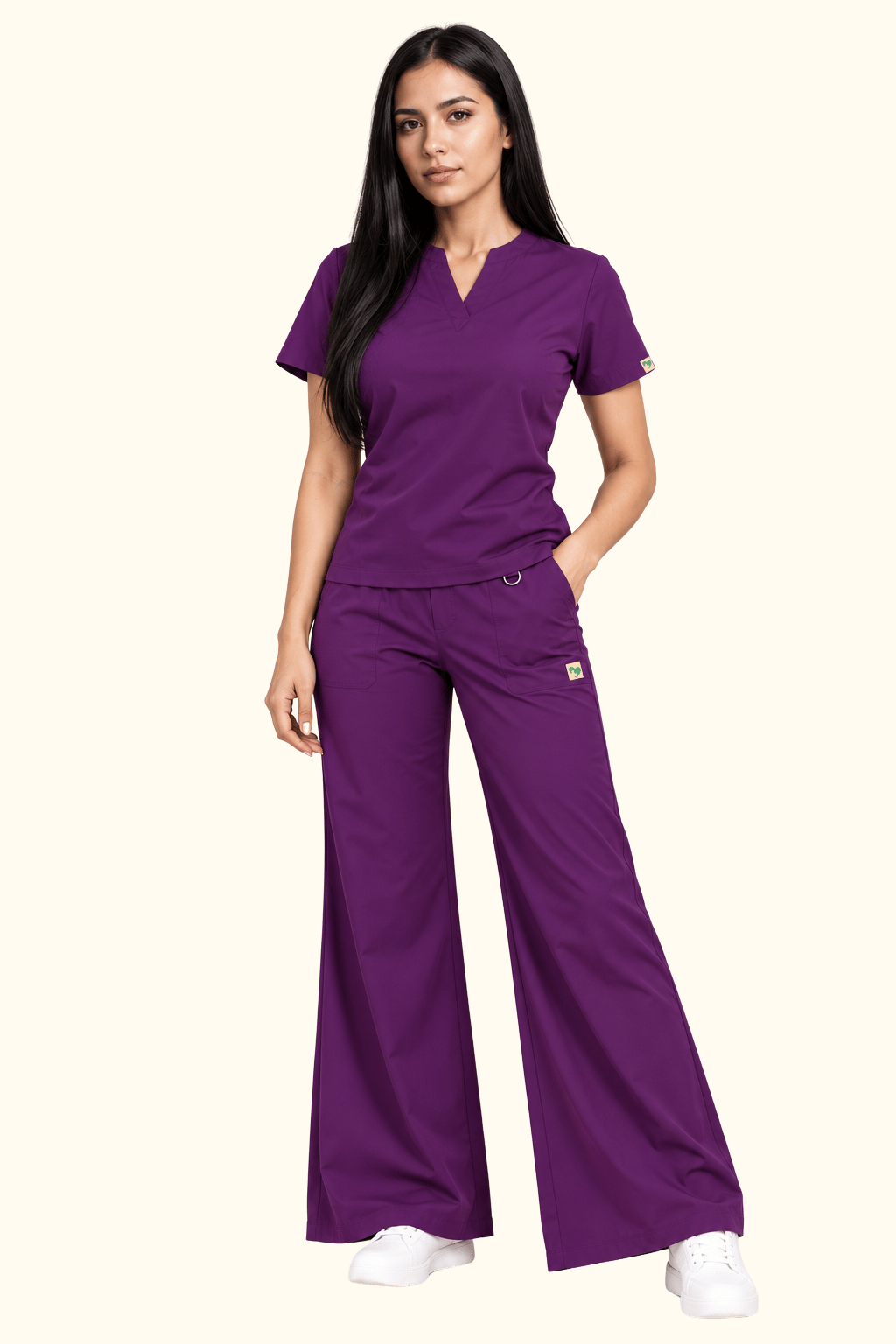 TSM WINE BOOT CUT SCRUB FOR WOMEN