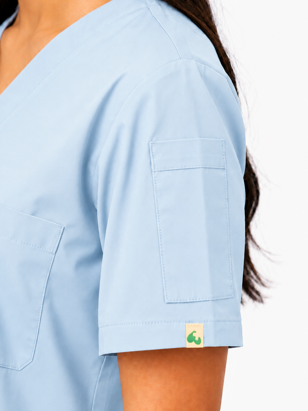 TSM ELITE 6 POCKET V NECK (SKY BLUE) WOMEN SCRUB