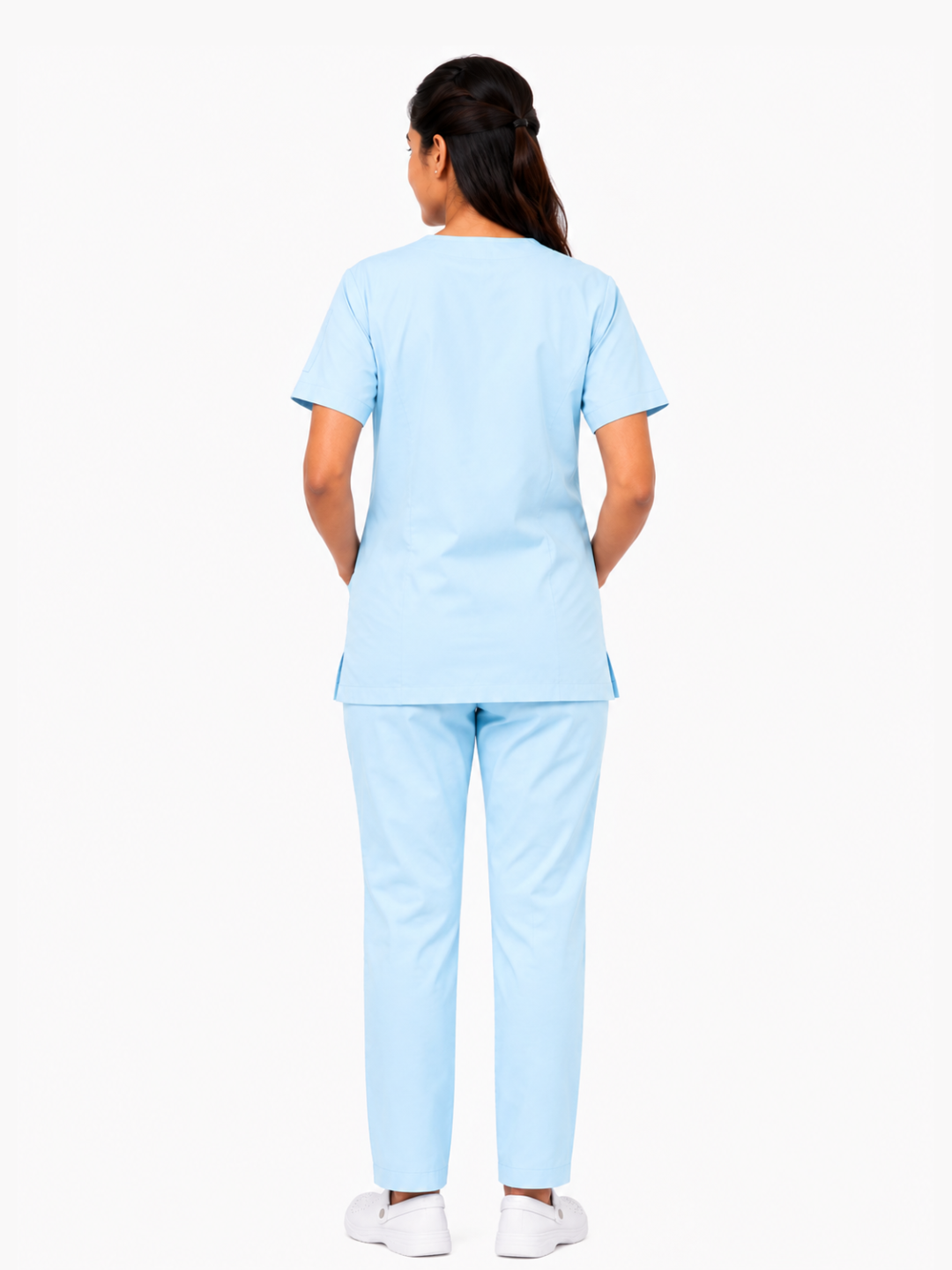 TSM ELITE 6 POCKET V NECK (SKY BLUE) WOMEN SCRUB