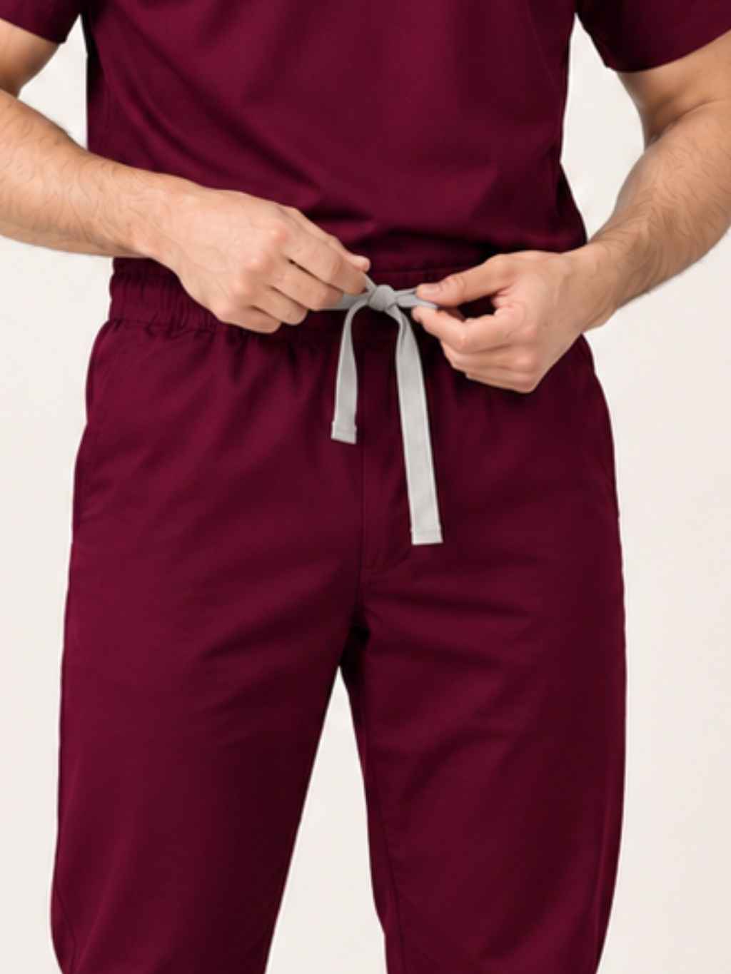 TSM 6 POCKET MANDARIN (MAROON) MEN SCRUB