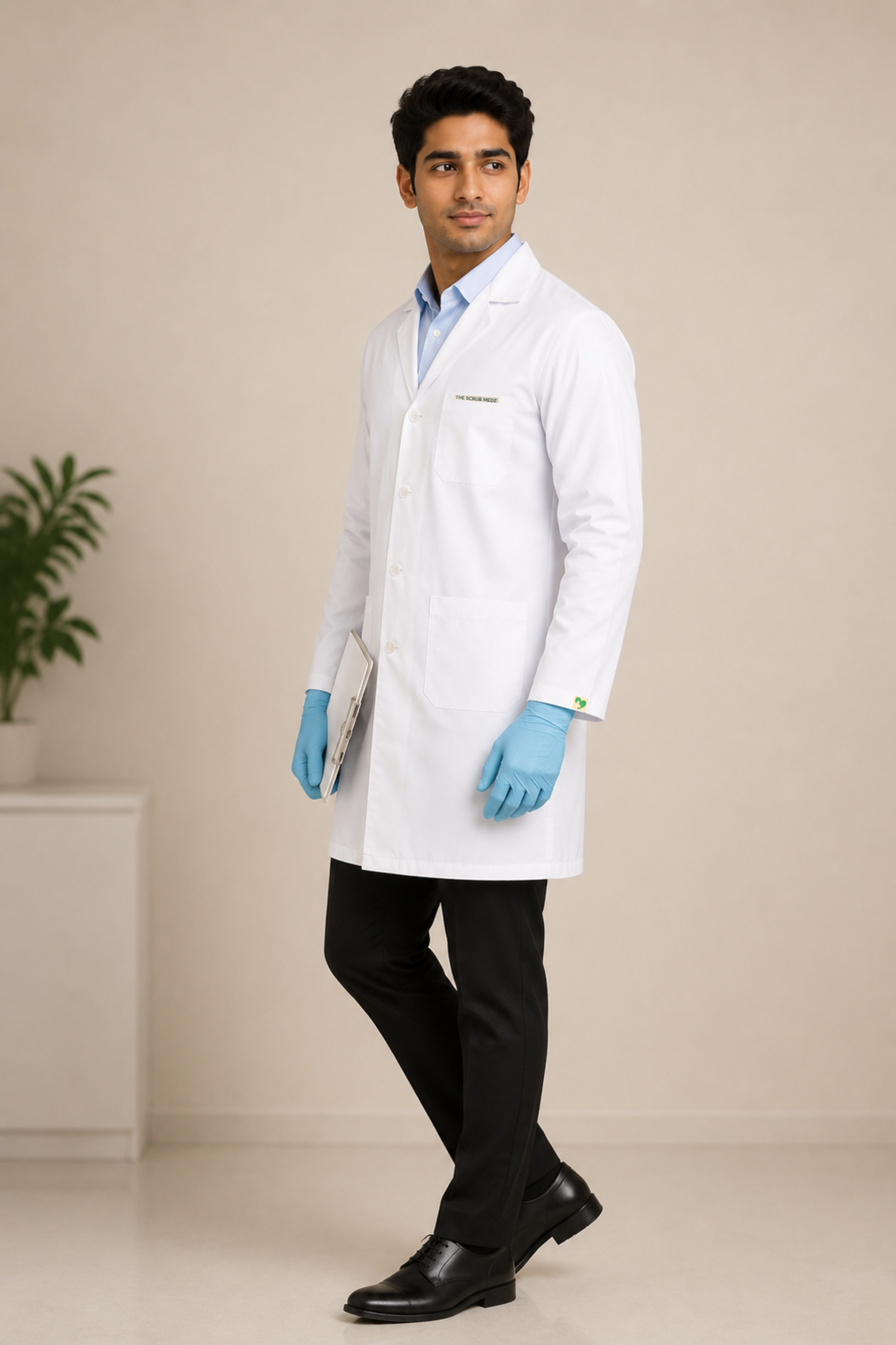 WHITE FULL SLEEVE LAB COAT FOR MEN
