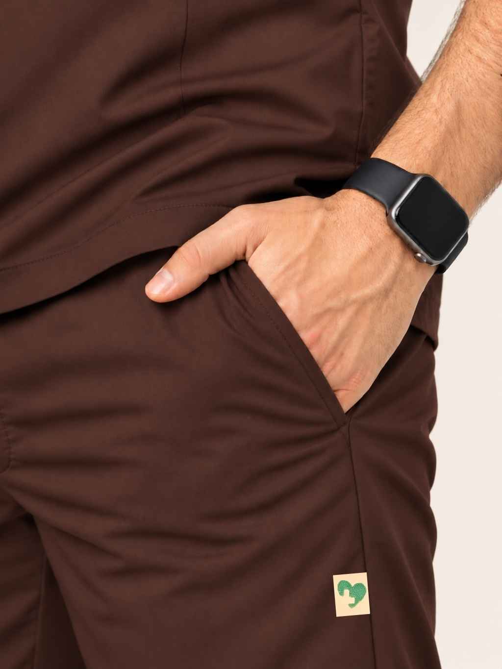 TSM 6 POCKET MANDARIN (BROWN) MEN SCRUB