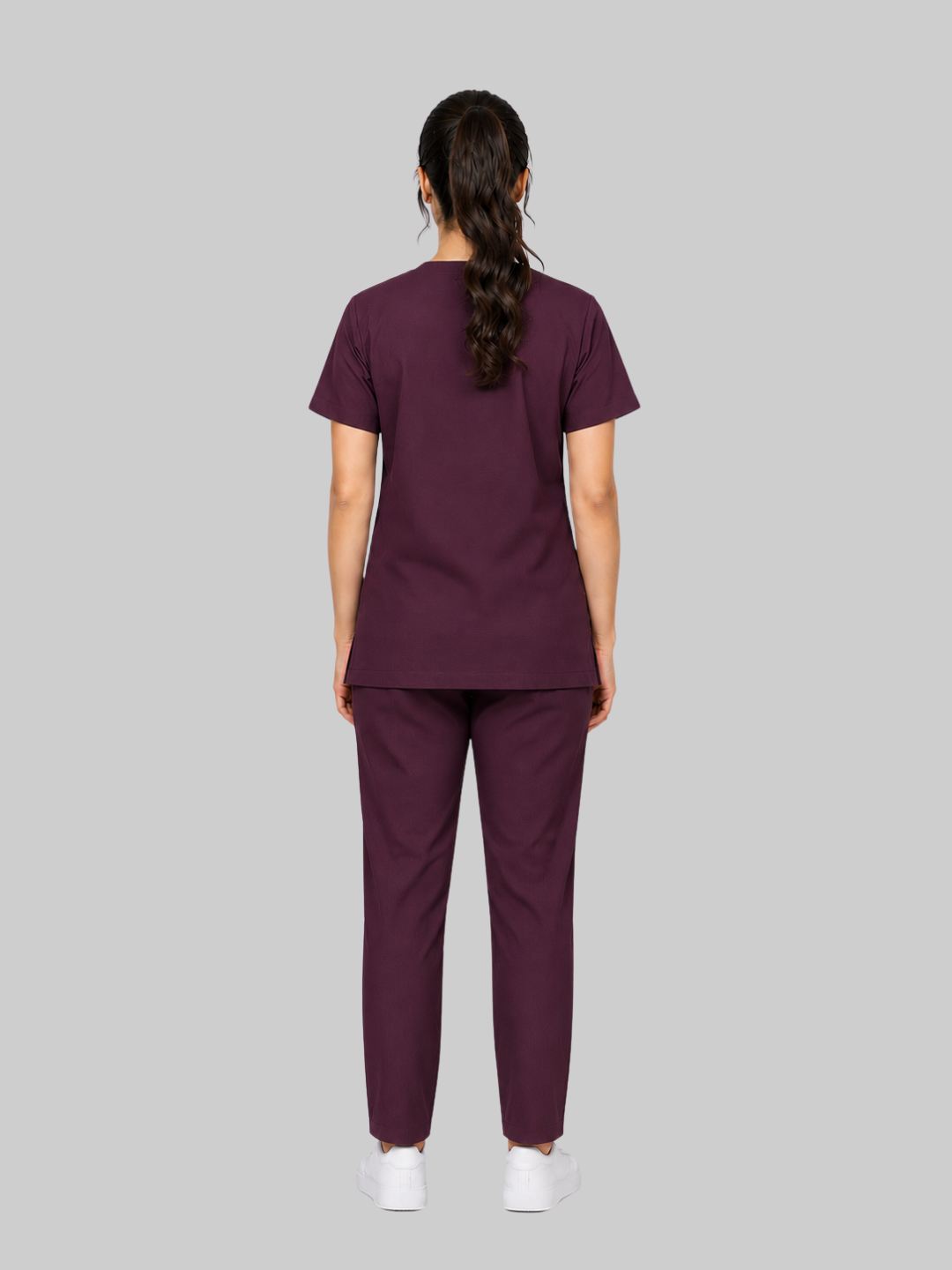 ONYX 4 POCKET V NECK WOMEN (WINE) SCRUB
