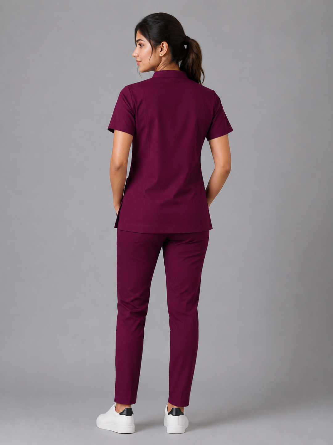 PRESTIGE 4 POCKET MANDARIN (WINE) WOMEN SCRUB