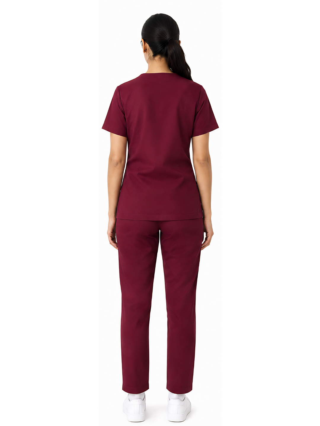 ONYX 4 POCKET MANDARIN WOMEN (MAROON) SCRUB