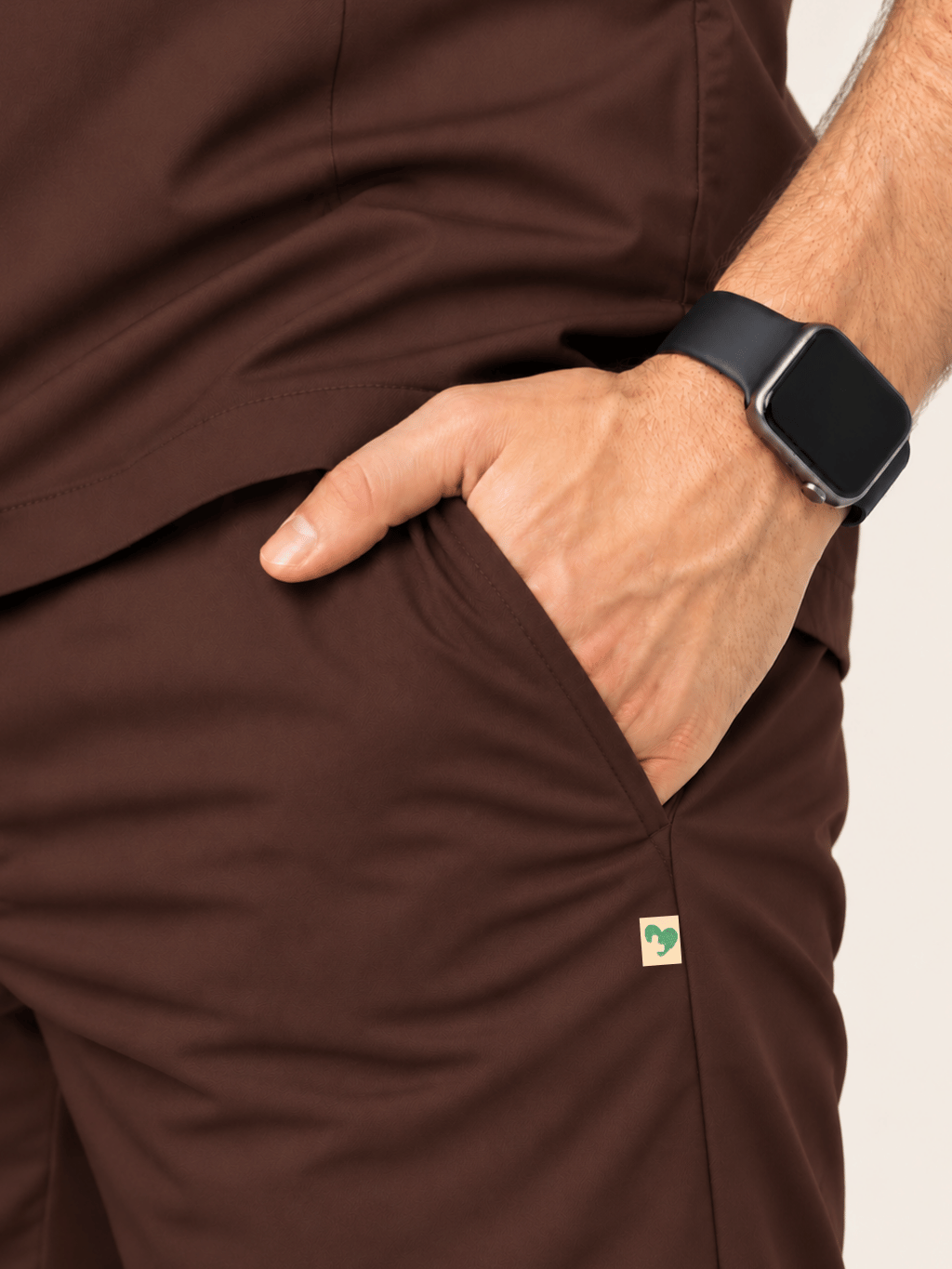 PRESTIGE 4 POCKET V NECK (BROWN) ACTIVE SCRUB