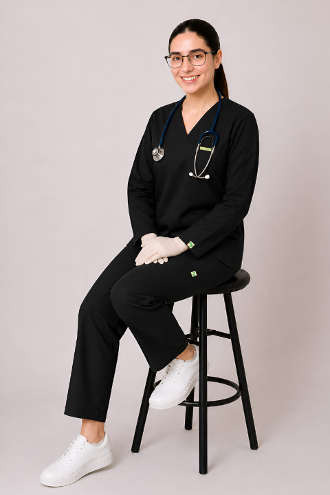 ELITE V NECK (BLACK) WOMEN