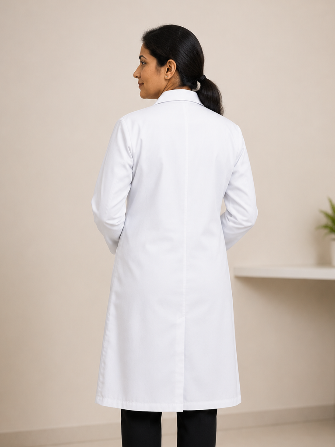 WHITE FULL SLEEVE LAB COAT FOR WOMEN