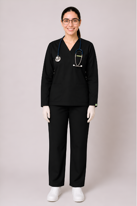 ELITE V NECK (BLACK) WOMEN