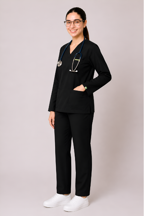 ELITE V NECK (BLACK) WOMEN