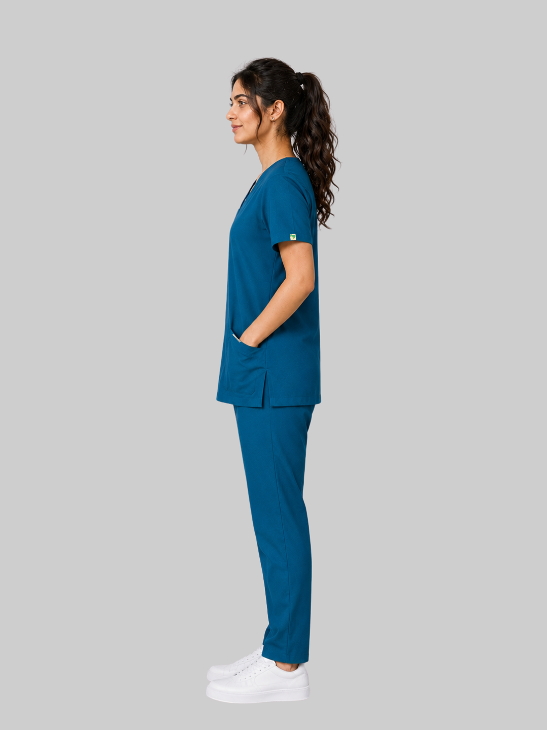 ONYX 4 POCKET V NECK WOMEN (TEAL) SCRUB