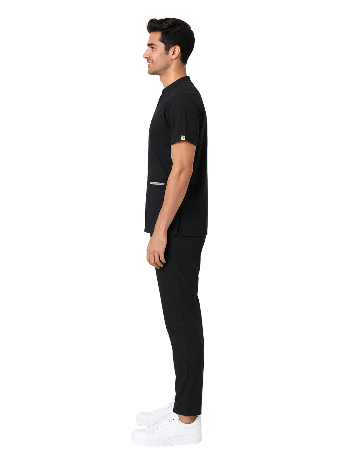 ONYX 4 POCKET MANDARIN MEN (BLACK) SCRUB