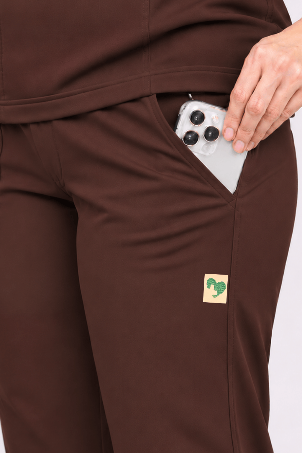 TSM BROWN BOOT CUT SCRUB FOR WOMEN