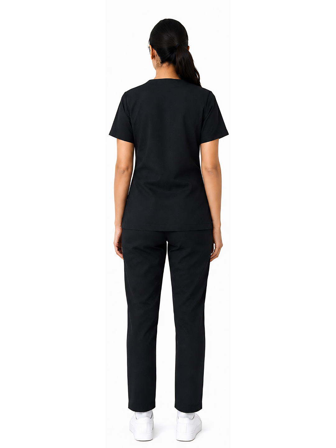 ONYX 4 POCKET MANDARIN WOMEN (BLACK) SCRUB
