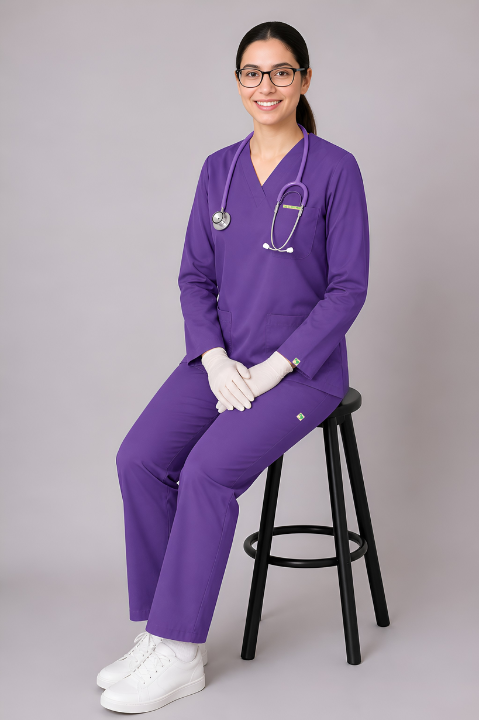 ELITE V NECK (PURPLE) WOMEN