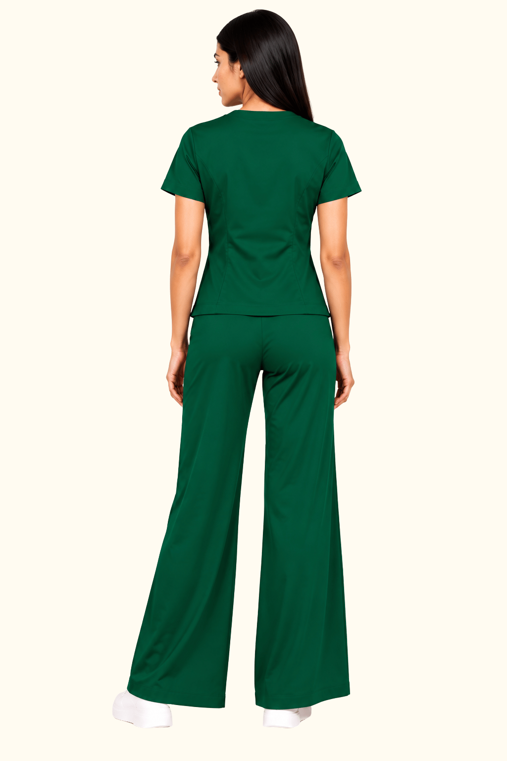 TSM GREEN BOOT CUT SCRUB FOR WOMEN