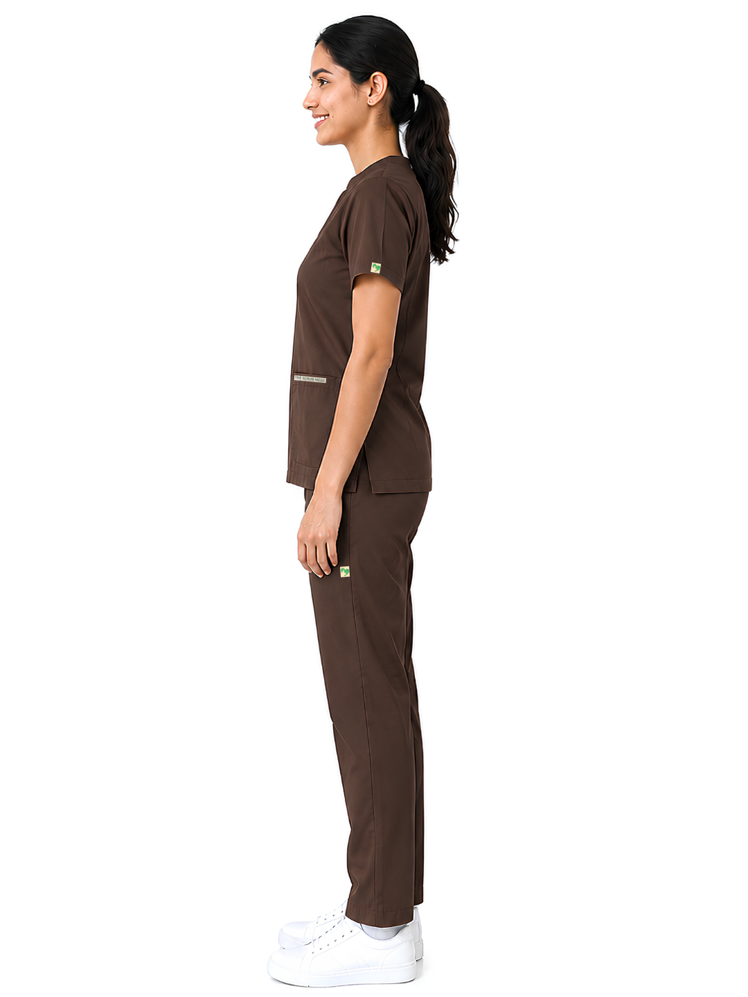 ONYX 4 POCKET MANDARIN MEN (BROWN) SCRUB