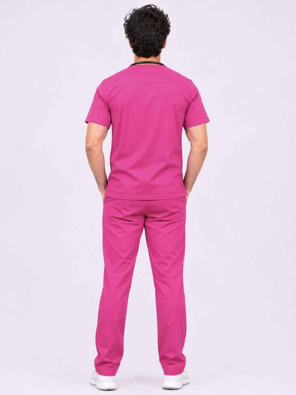 TSM 6 POCKET MANDARIN (PINK) MEN SCRUB
