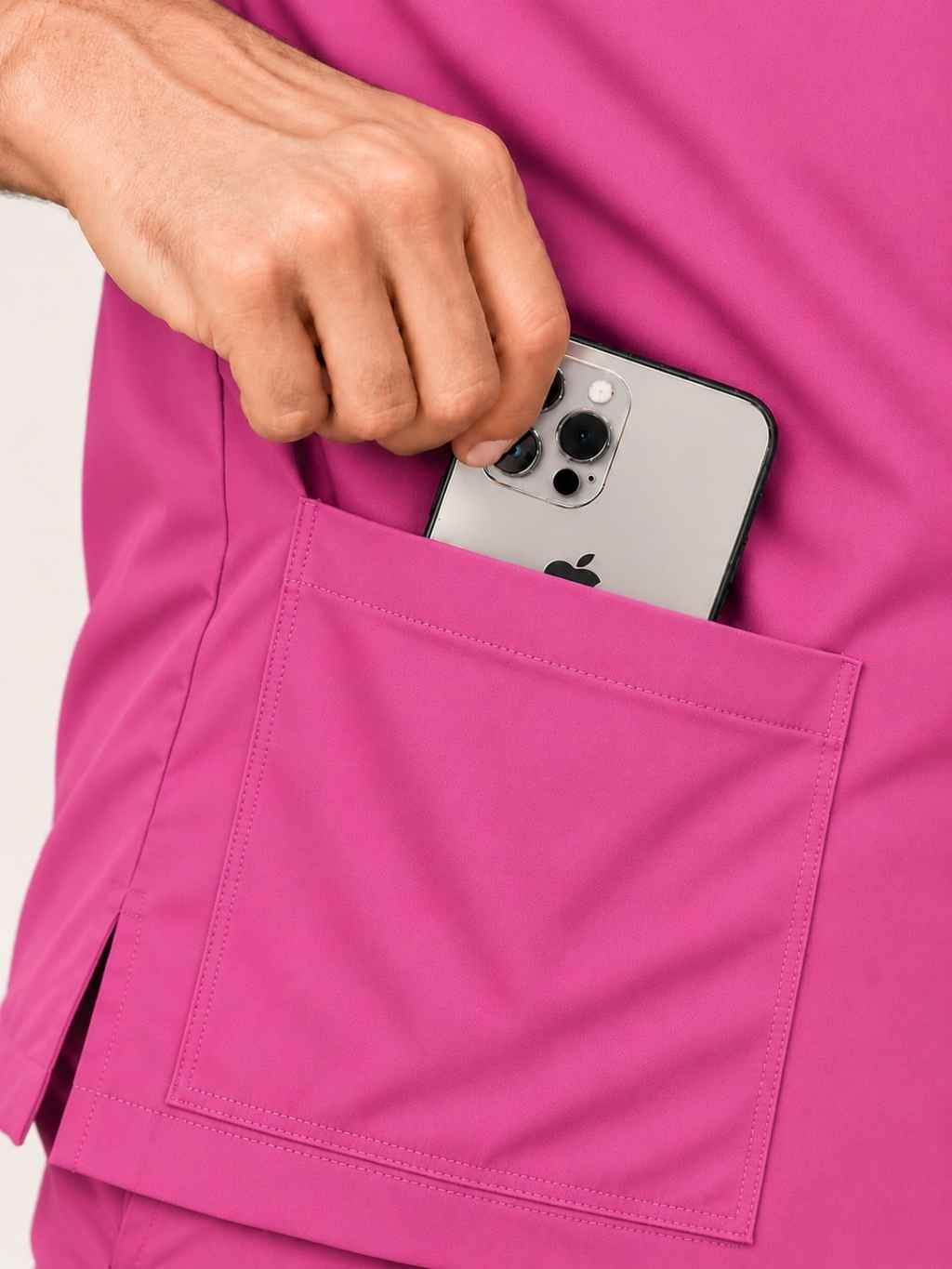 TSM 6 POCKET MANDARIN (PINK) MEN SCRUB
