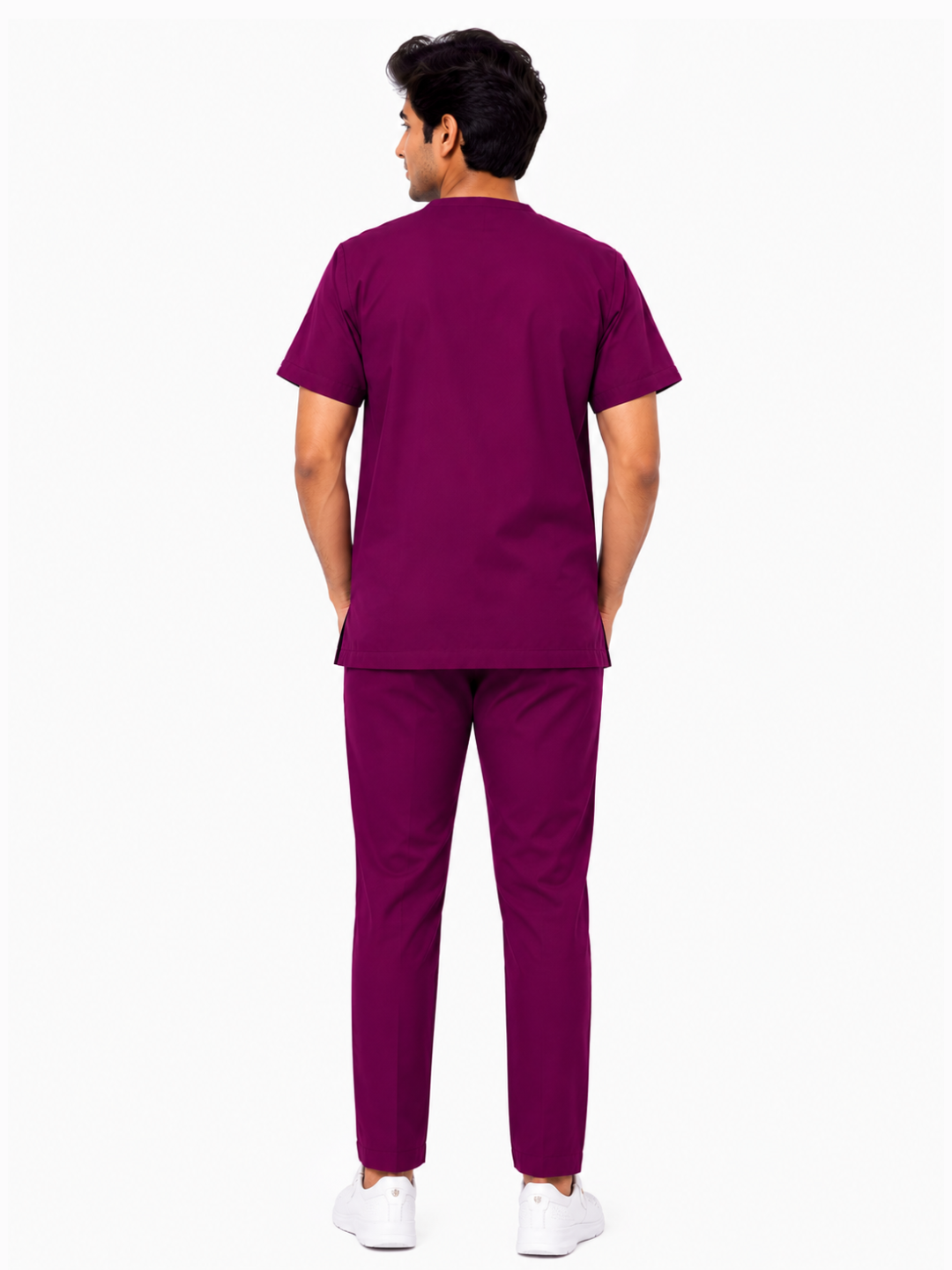 PRESTIGE 4 POCKET V NECK (WINE) MEN SCRUB