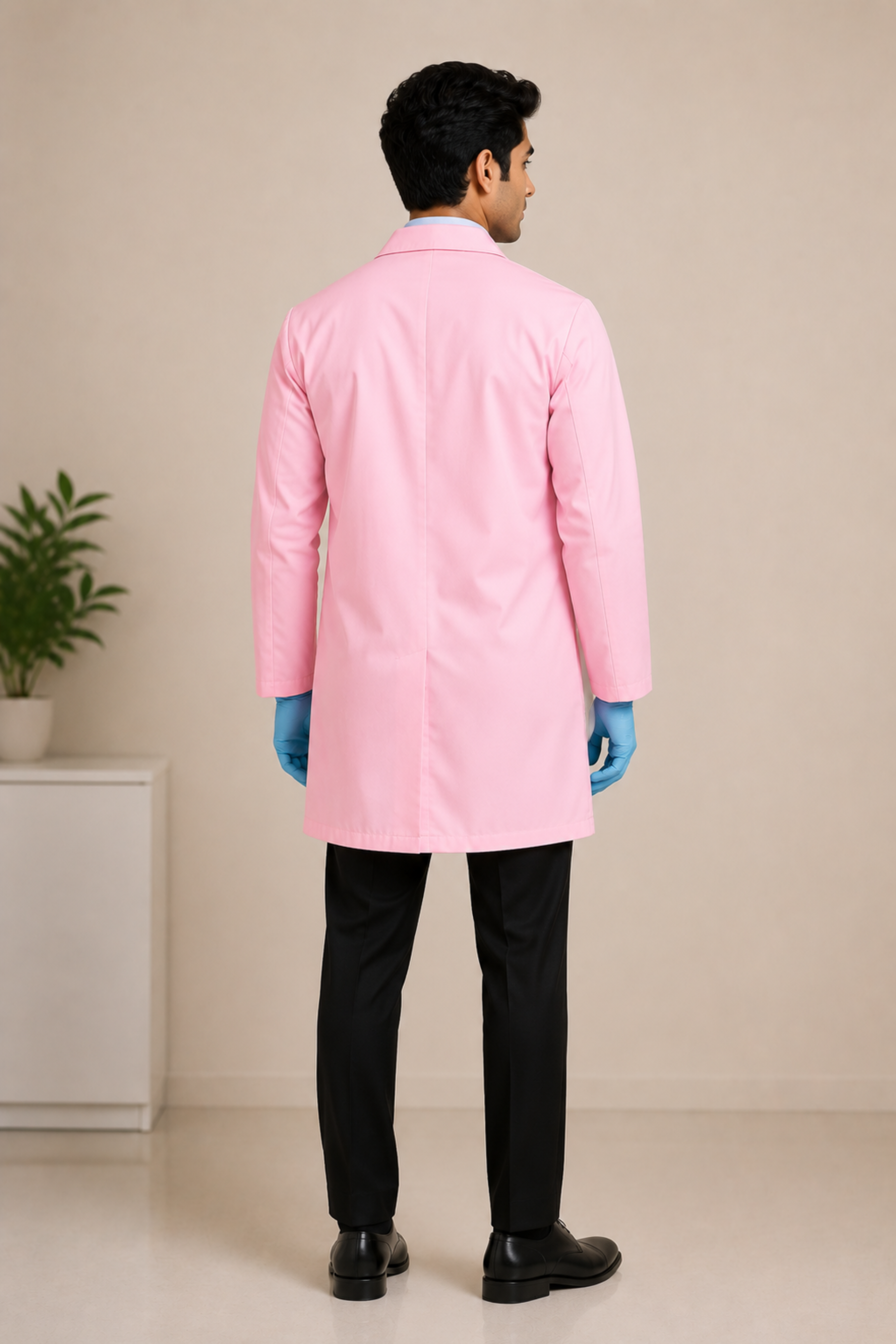 PINK FULL SLEEVE LAB COAT FOR MEN