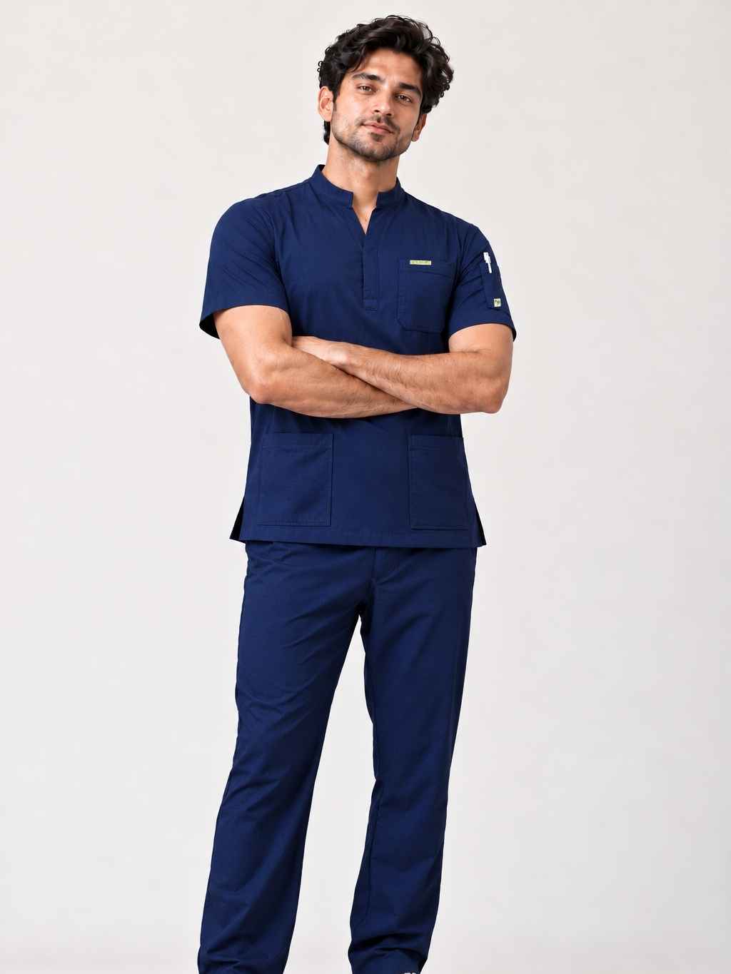TSM 6 POCKET MANDARIN (NAVY BLUE) MEN SCRUB