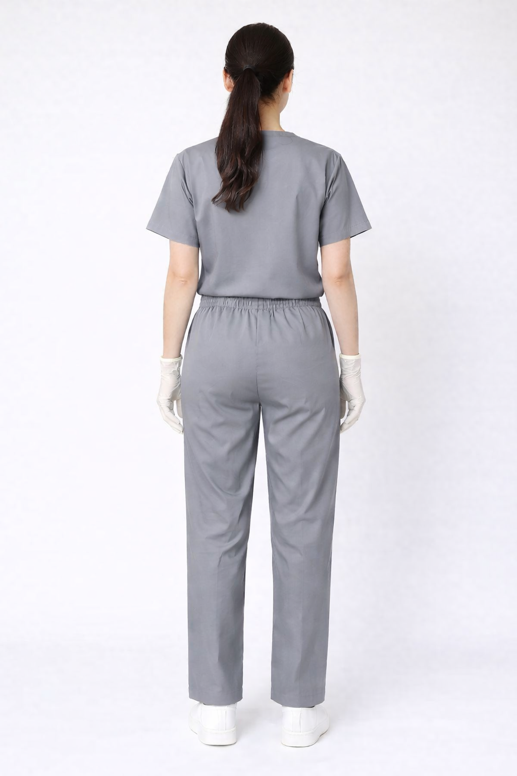 TSM ELITE 6 POCKET V NECK (GREY) WOMEN SCRUB