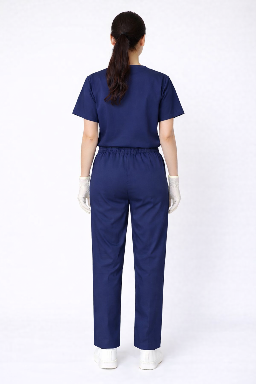 TSM ELITE 6 POCKET V NECK (NAVY BLUE) WOMEN SCRUB