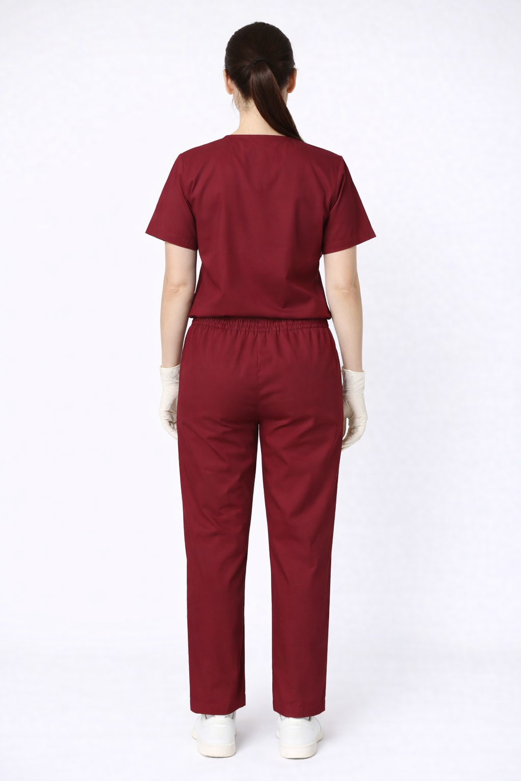 TSM ELITE 6 POCKET V NECK (MAROON) WOMEN SCRUB