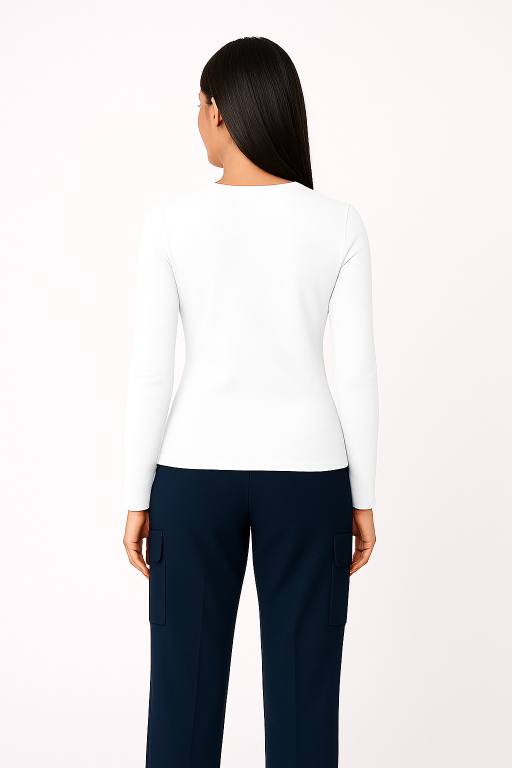 Cotton Spandex White Under Scrub for Women