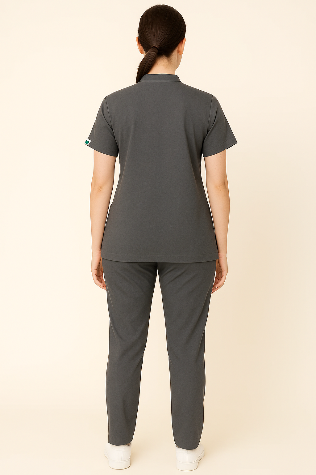 ELITE 6 POCKET MANDARIN (GREY) WOMEN SCRUB