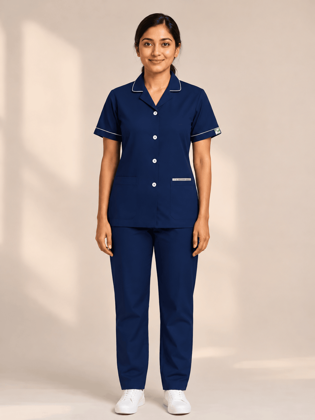 NAVY BLUE HALF SLEEVE NURSE UNIFORM