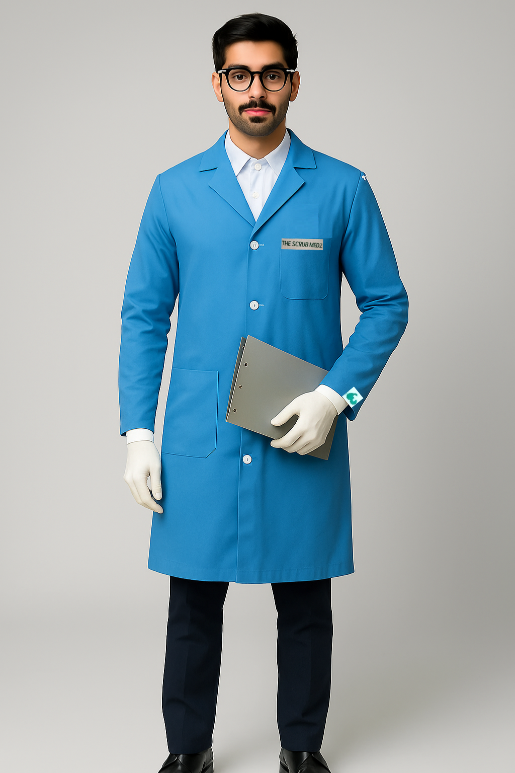 BLUE FULL SLEEVE LAB COAT FOR MEN