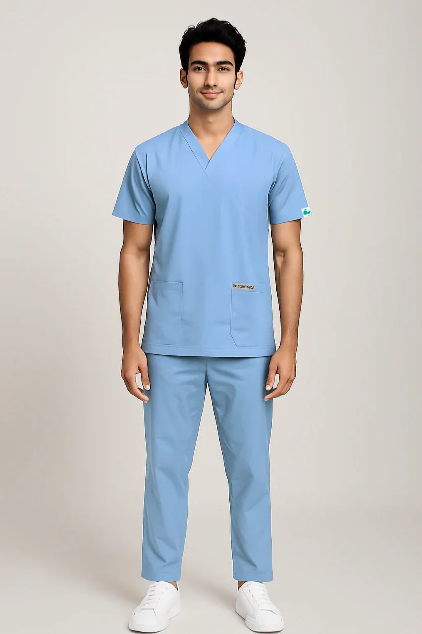 PRESTIGE 4 POCKET V NECK (NAVY BLUE) MEN SCRUB