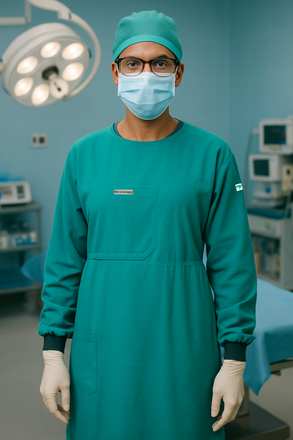 GREEN SURGEON GOWN FOR MEN