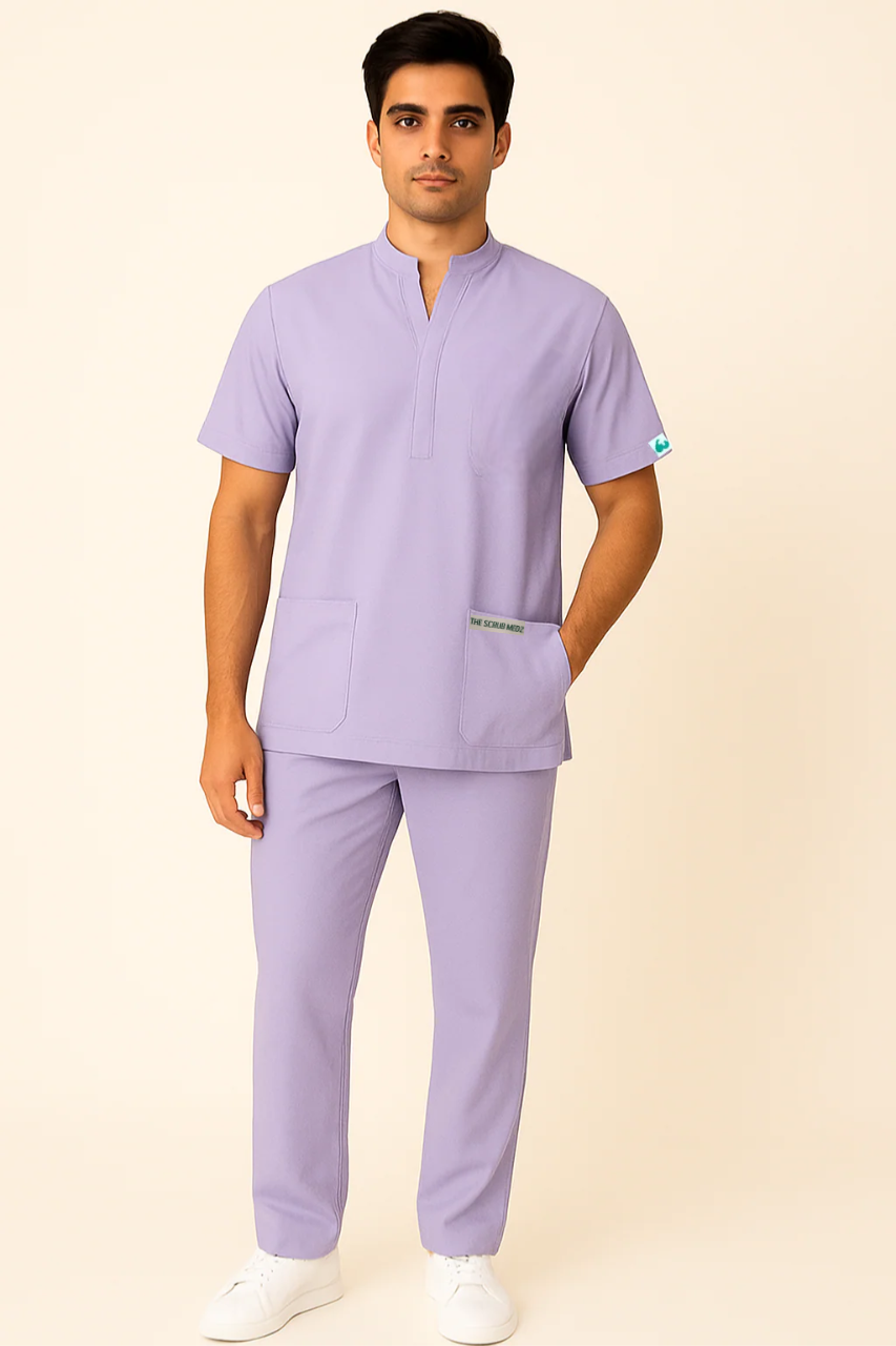 PRESTIGE 4 POCKET MANDARIN (PURPLE) MEN SCRUB