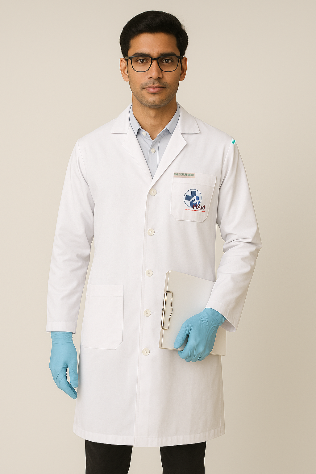 WHITE FULL SLEEVE LAB COAT FOR MEN