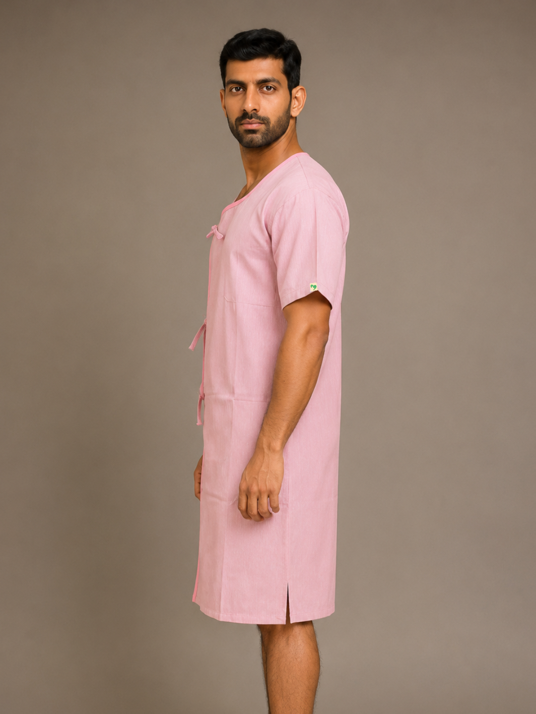 TSM PINK V NECK PATIENT DRESS FOR MEN