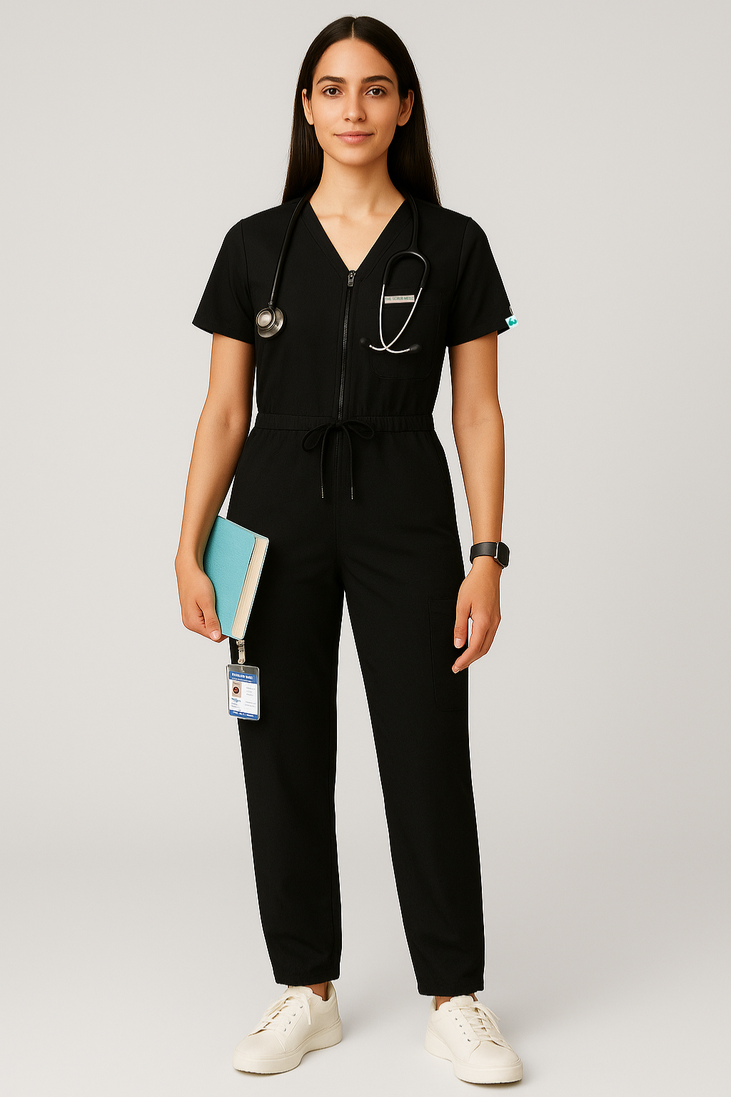 BLACK SWASTHYA SUTRA JOGGER JUMPSUIT FOR WOMEN
